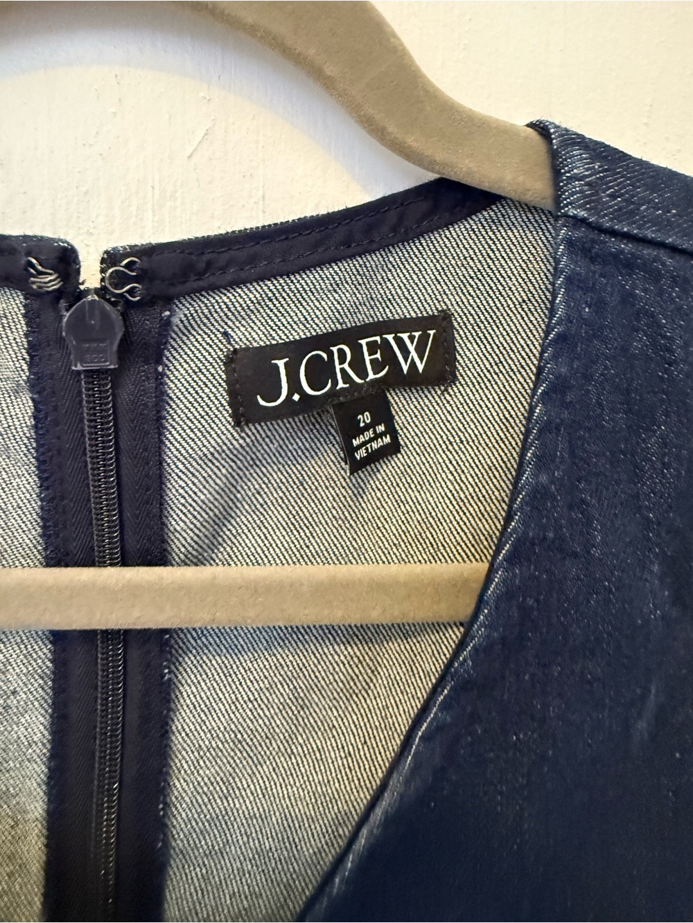 J. Crew Navy Sleeveless Denim Sheath Dress - Picture 4 of 6